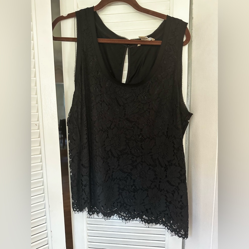 Banana Republic Black Lace Tank Top